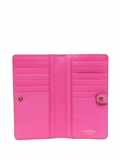 Shop Ferragamo Leather Wallet In Pink