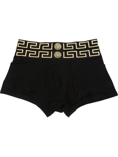 Versace Pack Of Three Iconic Low-Rise Stretch-Cotton Trunks In A80G ...