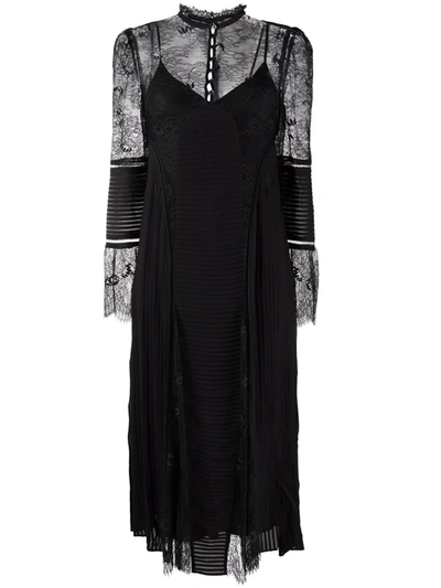 Shop Temperley London Dreaming Long-sleeve Dress In Black