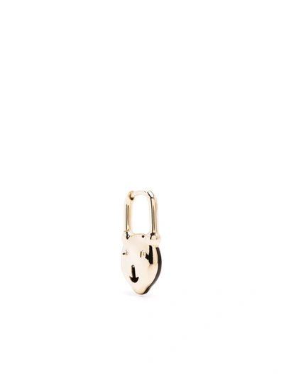 Shop Maria Black Ted Diamond Huggie Right Earring In Gold