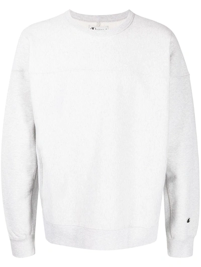 Shop Champion Embroidered Logo Sweatshirt In 灰色