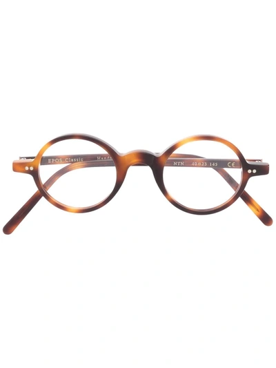 Epos Ermes Round-frame Glasses In Brown
