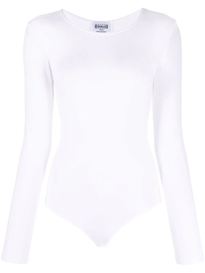 Shop Wolford Berlin Long-sleeve Bodysuit In White