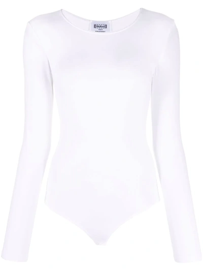 Wolford Memphis Long-sleeved Bodysuit In White
