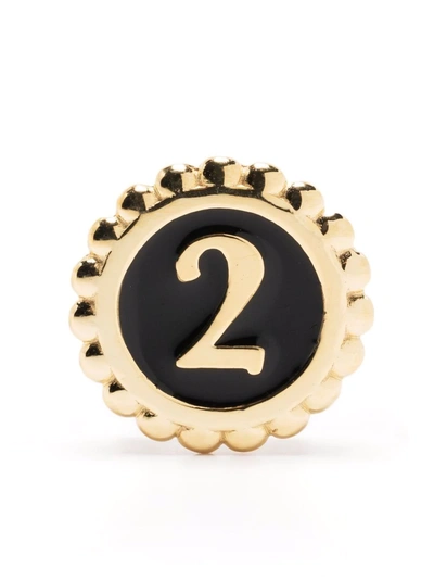 Shop Maria Black Pop Lucky Number 2 Coin In Gold