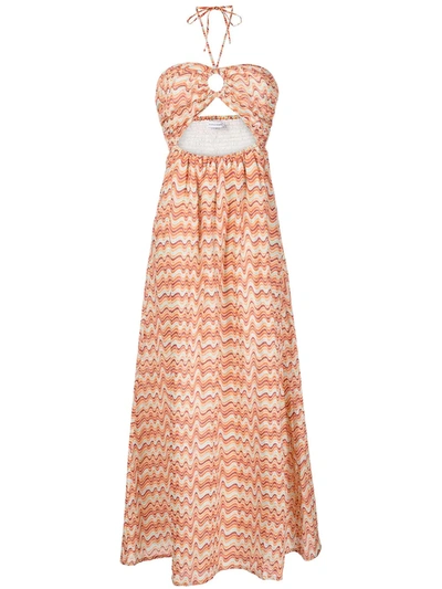 Shop Faithfull The Brand La Costa Vadella-print Linen Dress In 彩色