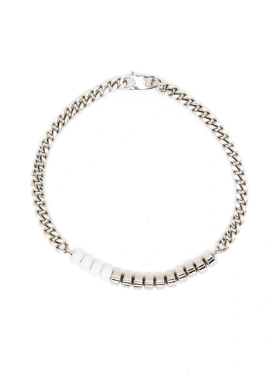 Shop Alyx Beaded Curb Chain Necklace In Silver
