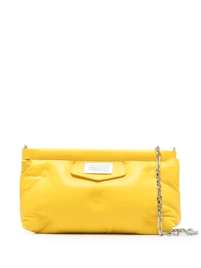 Maison Margiela Red Carpet Lambskin Clutch Bag In 黄色