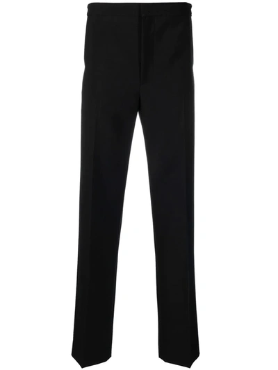 Shop Bottega Veneta Tailored Straight-leg Trousers In Black
