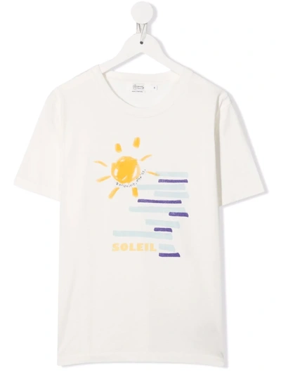 Shop Bonpoint Teen Soleil-print T-shirt In White