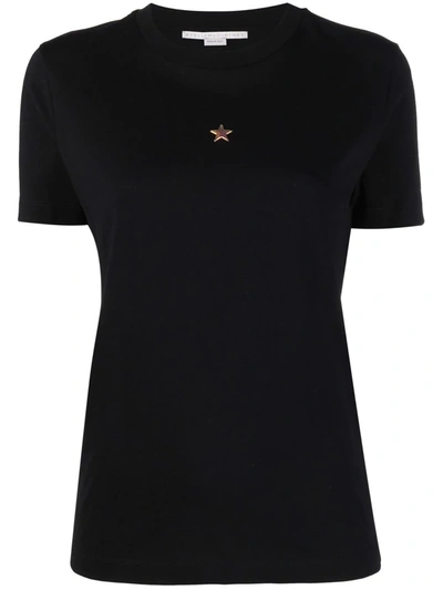 Shop Stella Mccartney Star-embellished T-shirt In 黑色