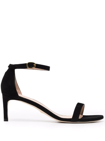 Stuart Weitzman Open-toed High-heeled Sandals In Black