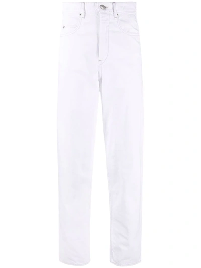 Shop Isabel Marant Étoile Corsysr High-rise Boyfriend Jeans In White