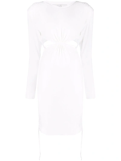 Shop Manurí Patricia Ruched-detail Minidress In White