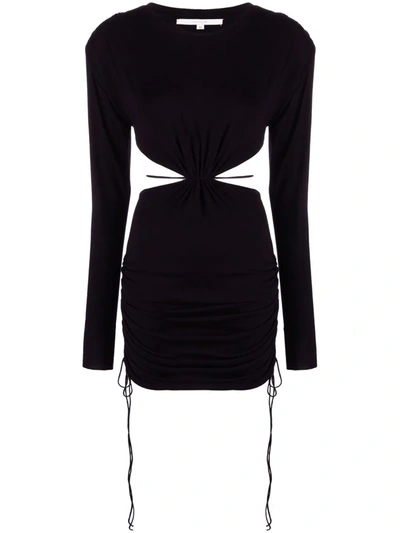 Shop Manurí Patricia Ruched-detail Mini Dress In Black