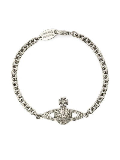 Shop Vivienne Westwood Relief Orb Bracelet In Silver