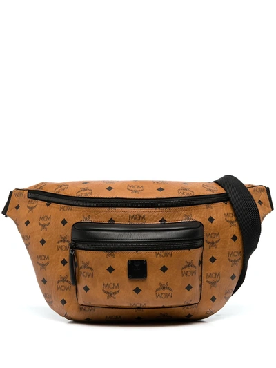 Shop Mcm Large Fursten Belt Bag In Brown