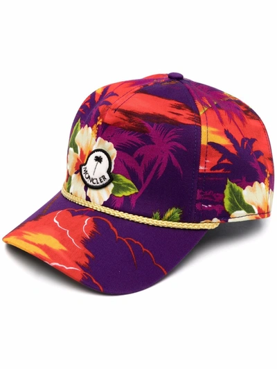 Palm Angels X Moncler Baseball Cap In Purple