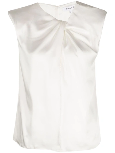 Shop Frame Silk Twist Blouse In White