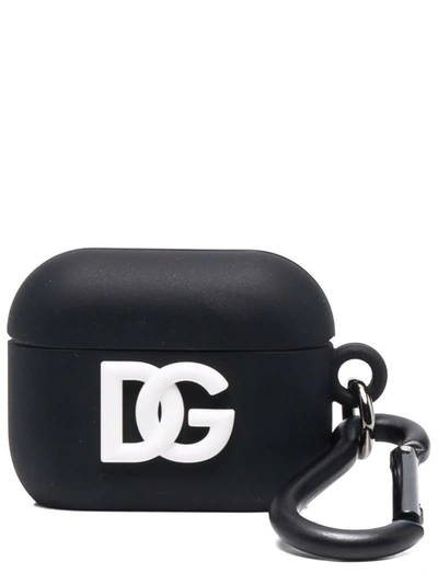 Shop Dolce & Gabbana Logo Airpod Case In Black