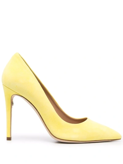 Shop Ferragamo Pointed-toe 105mm Pumps In Yellow