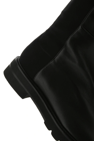 Shop Stuart Weitzman Black Nappa Leather And Fabric 5050 Lift Boots  Black  Donna 37