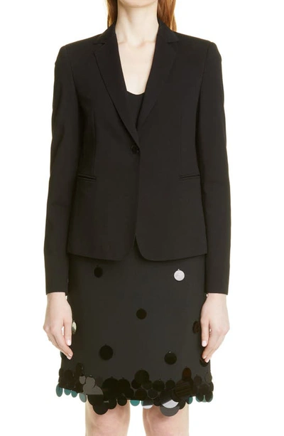 Shop Akris Punto Jersey Blazer In Black