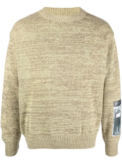 Gr10k Logo-patch Knitted Jumper In Grün