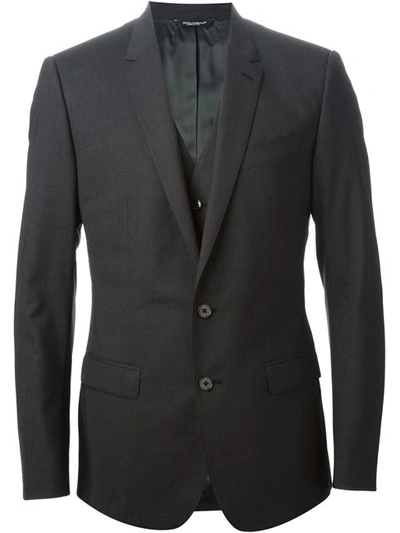 Dolce & Gabbana Classic Three-piece Suit In Grey