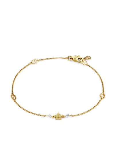 Shop Gucci 18kt Yellow Gold Charm Bracelet
