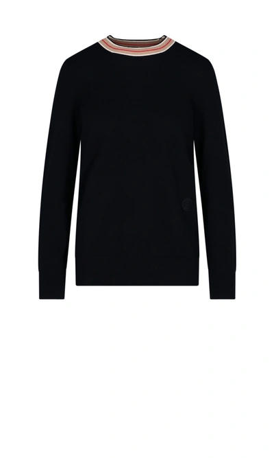 Shop Burberry Contrast Collar Sweater