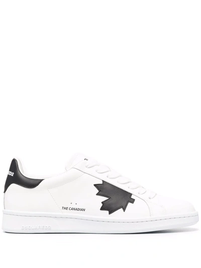Shop Dsquared2 Boxer Low-top Sneakers In Weiss