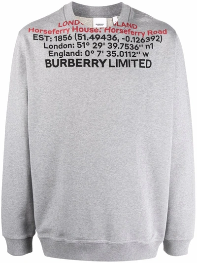 Shop Burberry Logo-print Sweatshirt In Grau