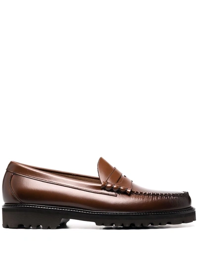 Shop G.h. Bass & Co. Weejuns 90s Larson Penny Loafers In Braun