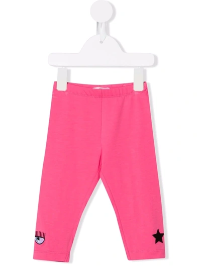 Shop Chiara Ferragni Logo-print Leggings In Pink