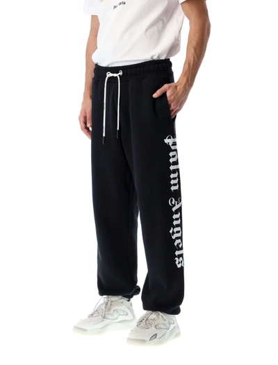 Shop Palm Angels Side Logo Sweatpants In Black