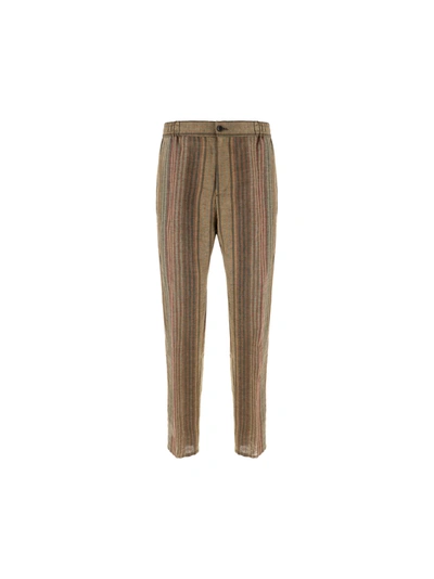 Shop Etro Pants In Brown