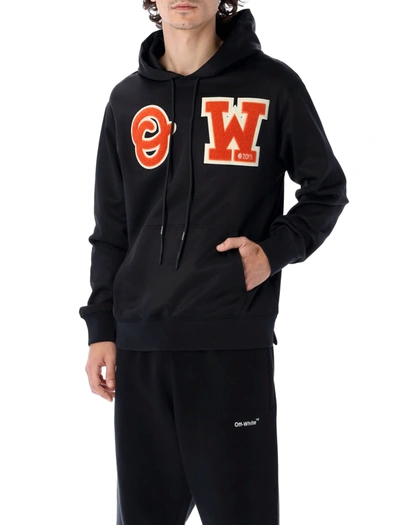 Shop Off-white Og Patch Slim Hoodie In Black Orange