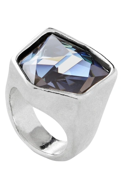 Shop Unode50 Fresh Swarovski Crystal Ring In Silver