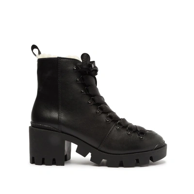 Shop Schutz Xayane Winter Waterproof Leather Bootie In Black
