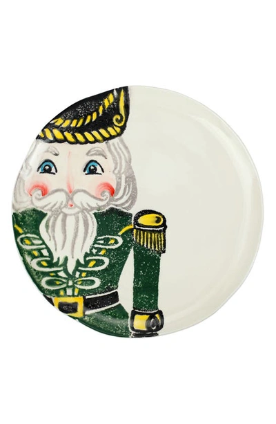 Shop Vietri Nutcrackers Dinner Plate In Green