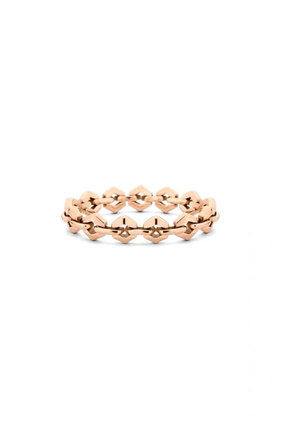Shop Bare Bond Signature Mini Link Ring In Rose Gold