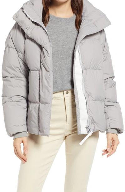 Shop Canada Goose Junction 750 Fill Power Down Packable Parka In Moonstone Grey-pdl Gris