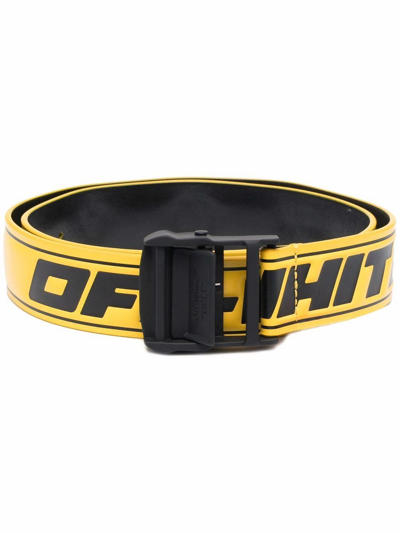 Shop Off-white Men's Yellow Leather Belt