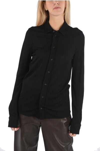 Shop Bottega Veneta Women's Black Viscose Shirt