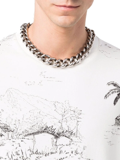 Shop Alexander Mcqueen Men's Silver Metal Necklace