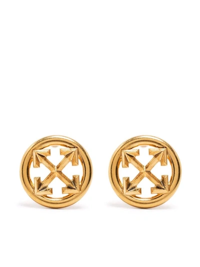 Shop Off-white Women's Gold Metal Earrings