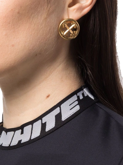 Shop Off-white Women's Gold Metal Earrings