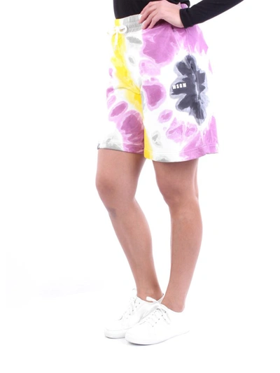 Shop Msgm Women's Multicolor Cotton Shorts
