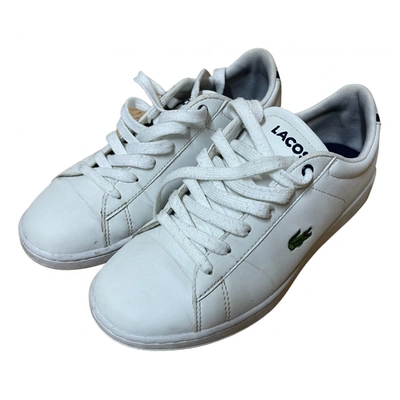 Pre-owned Lacoste Leather Trainers In White